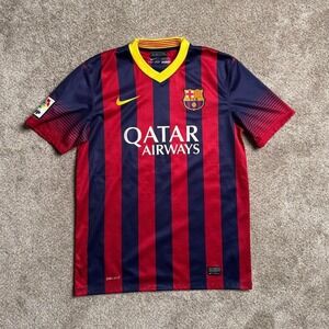 FC BARCELONA 2013-2014 NIKE AUTHENTIC HOME JERSEY SHIRT